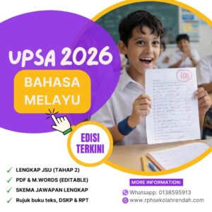 UPSA - Bahasa Melayu Tahun 4 2026 (Set 1 - Soalan + JSU + JSI)
