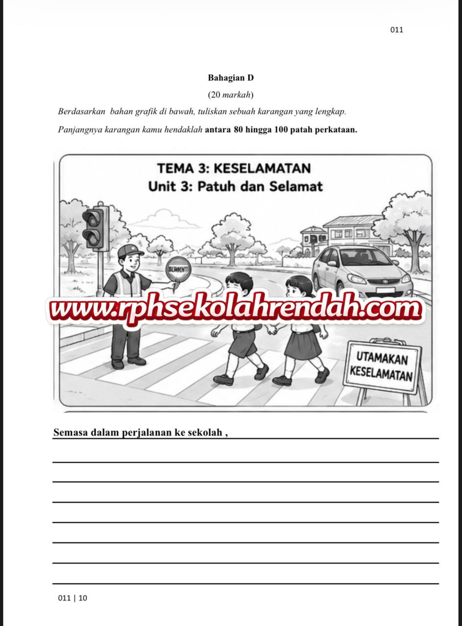 UPSA - Bahasa Melayu Tahun 4 2026 (Set 1 - Soalan + JSU + JSI) MPT4 - Soalan Ramalan Bahasa Melayu Tahun 4 2026 (Set 1) - Image 6