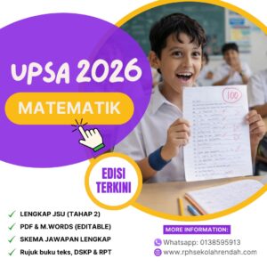 UPSA - Matematik Tahun 2 2026 (Set 1 - Soalan Sahaja)