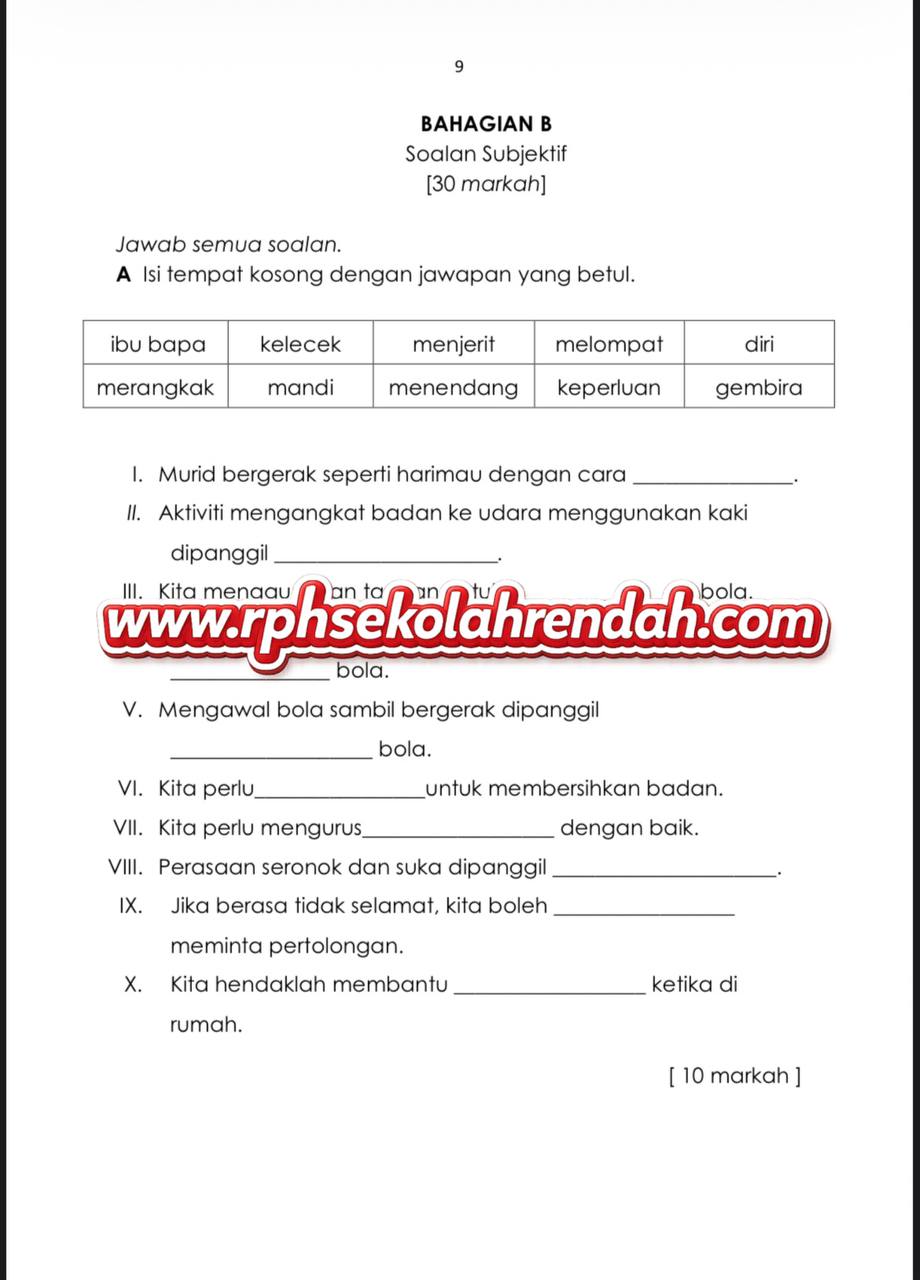 UPSA - PJPK Tahun 1 2026 (Set 1 - Soalan Sahaja) UPSA - PJPK Tahun 1 2026 (Set 1 - Soalan Sahaja) - Image 4