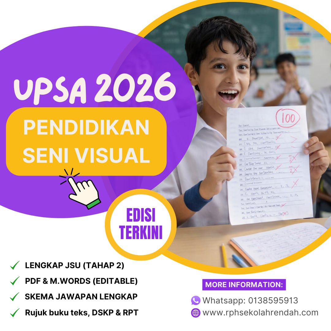 UPSA - Pendidikan Seni Visual Tahun 5 2026 (Set 1 - Soalan Sahaja) UPSA - Pendidikan Seni Visual Tahun 5 2026 (Set 1 - Soalan Sahaja)