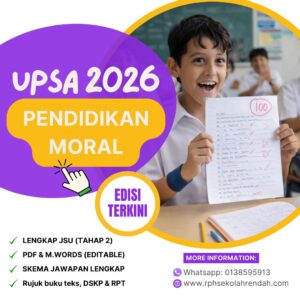 UPSA - Pendidikan Moral Tahun 4 2026 (Set 1 - Soalan Sahaja)