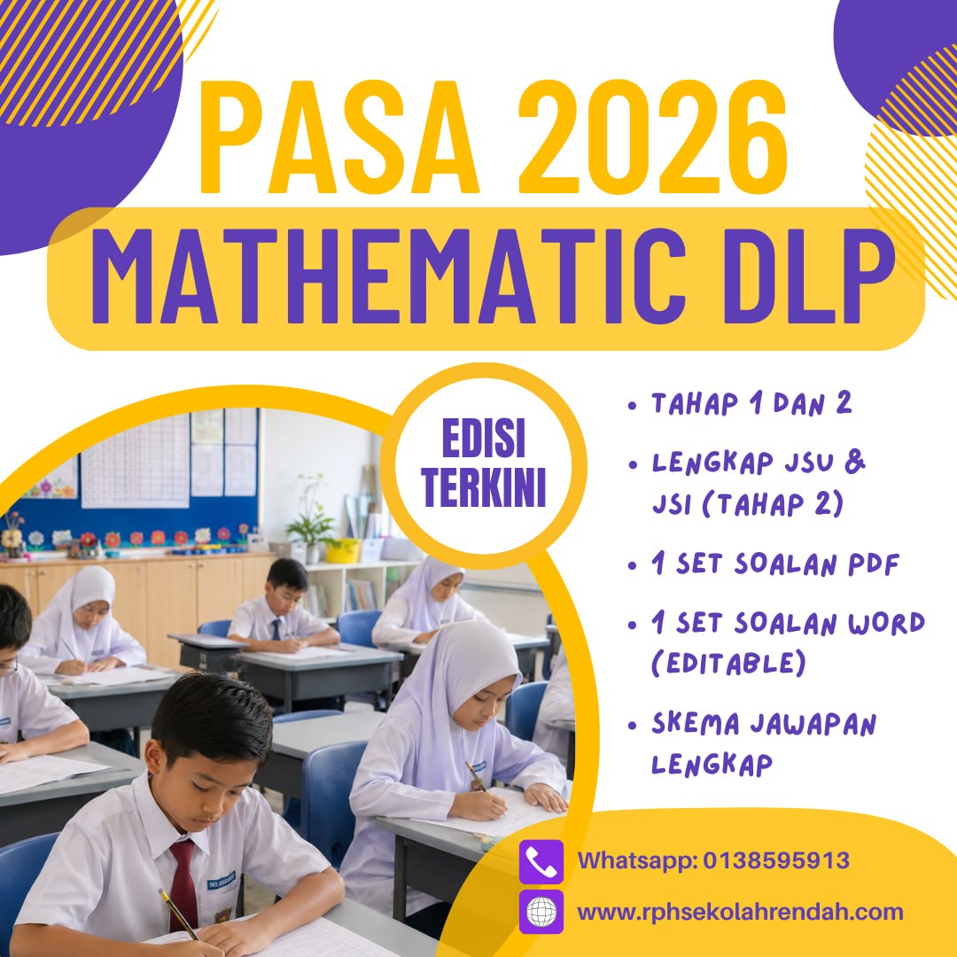 PASA - Mathematics DLP Tahun 3 2026 (Set 1 - Soalan Sahaja) PASA - Mathematics DLP Tahun 3 2026 (Set 1 - Soalan Sahaja)
