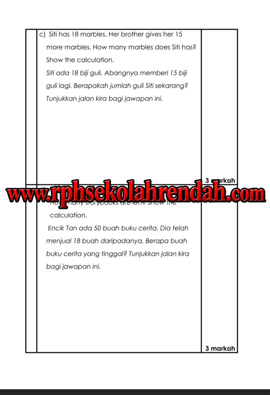 PASA - Mathematics DLP Tahun 1 2026 (Set 1 - Soalan Sahaja) PASA - Mathematics DLP Tahun 1 2026 (Set 1 - Soalan Sahaja) - Image 4