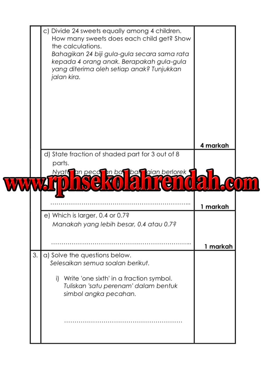 PASA - Mathematics DLP Tahun 2 2026 (Set 1 - Soalan Sahaja) PASA - Mathematics DLP Tahun 2 2026 (Set 1 - Soalan Sahaja) - Image 4