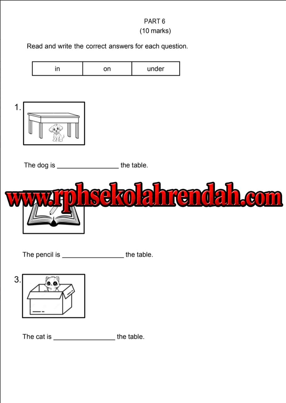PASA - Bahasa Inggeris Tahun 1 2026 (Set 1 - Soalan Sahaja) PASA - Bahasa Inggeris Tahun 1 2026 (Set 1 - Soalan Sahaja) - Image 5