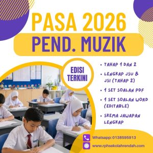 PASA - Pendidikan Muzik Tahun 1 2026 (Set 1 - Soalan Sahaja) PASA - Pendidikan Muzik Tahun 2 2026 (Set 1 - Soalan Sahaja)