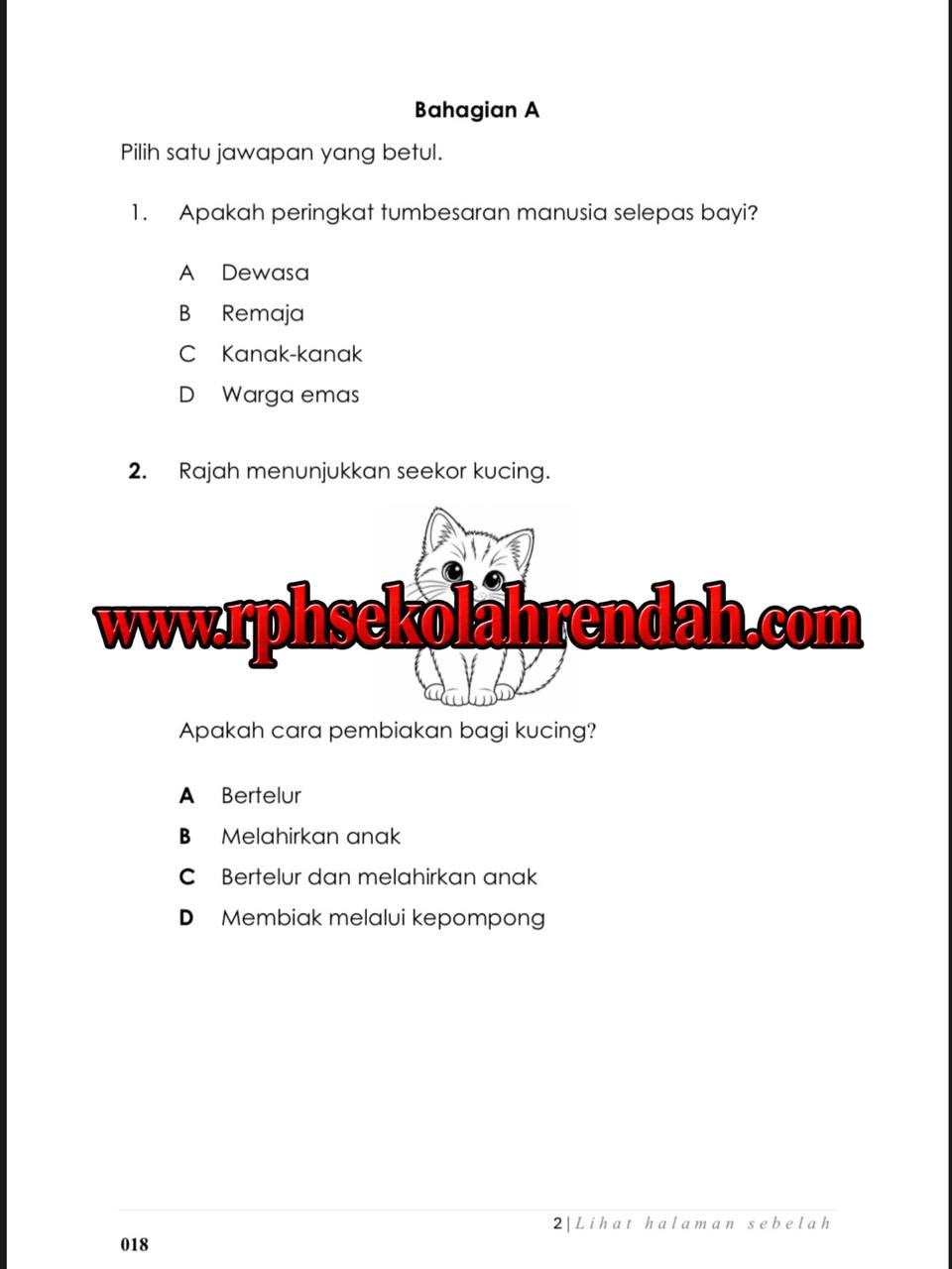 PASA - Sains Tahun 2 2026 (Set 1 - Soalan Sahaja) PASA - Sains Tahun 2 2026 (Set 1 - Soalan Sahaja) - Image 3