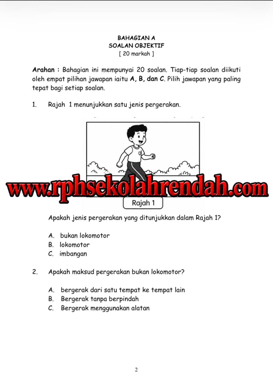 PASA - PJPK Tahun 1 2026 (Set 1 - Soalan Sahaja) PASA - PJPK Tahun 1 2026 (Set 1 - Soalan Sahaja) - Image 3
