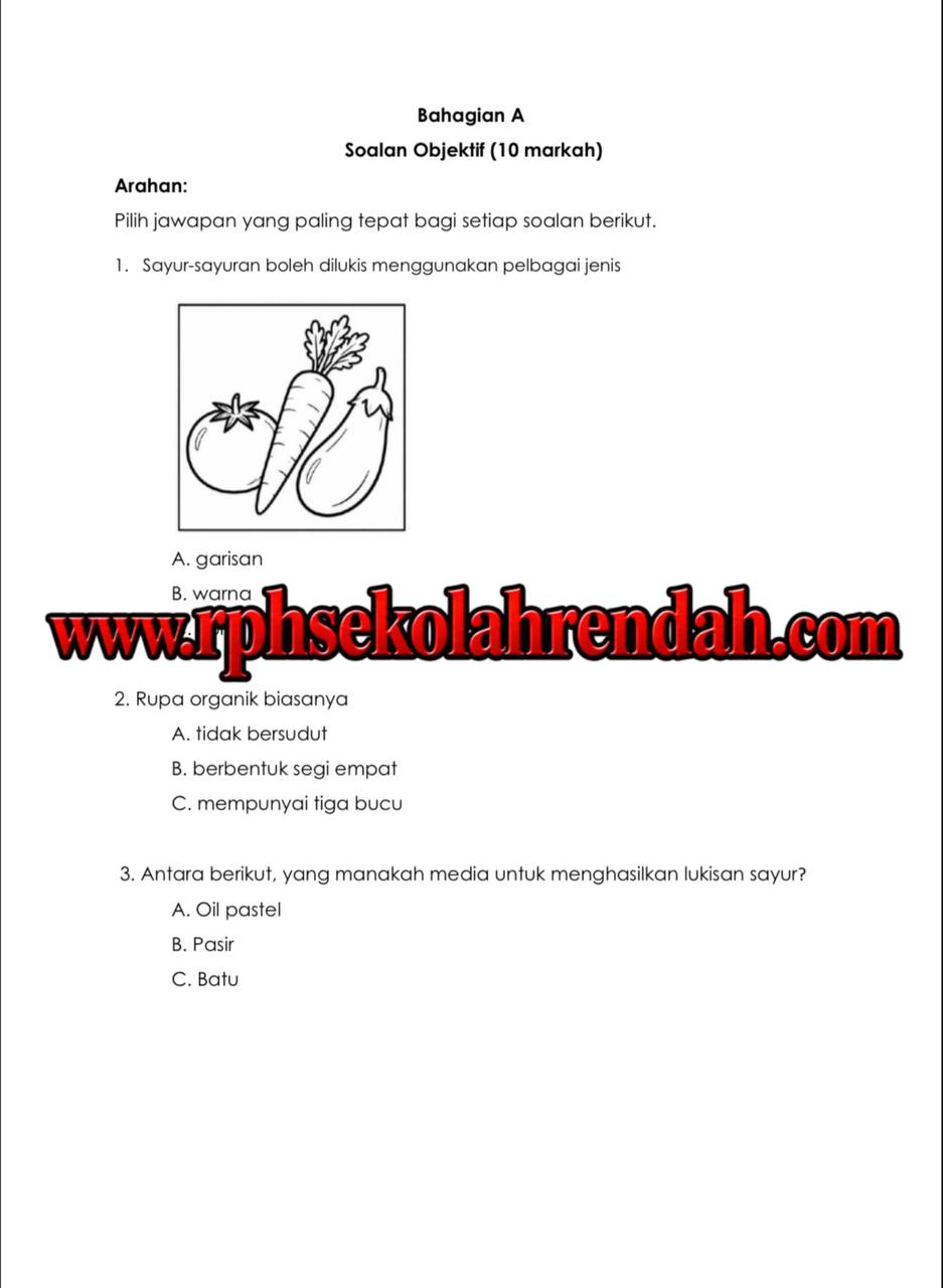 PASA - Pendidikan Seni Visual Tahun 2 2026 (Set 1 - Soalan Sahaja) PASA - Pendidikan Seni Visual Tahun 2 2026 (Set 1 - Soalan Sahaja) - Image 3