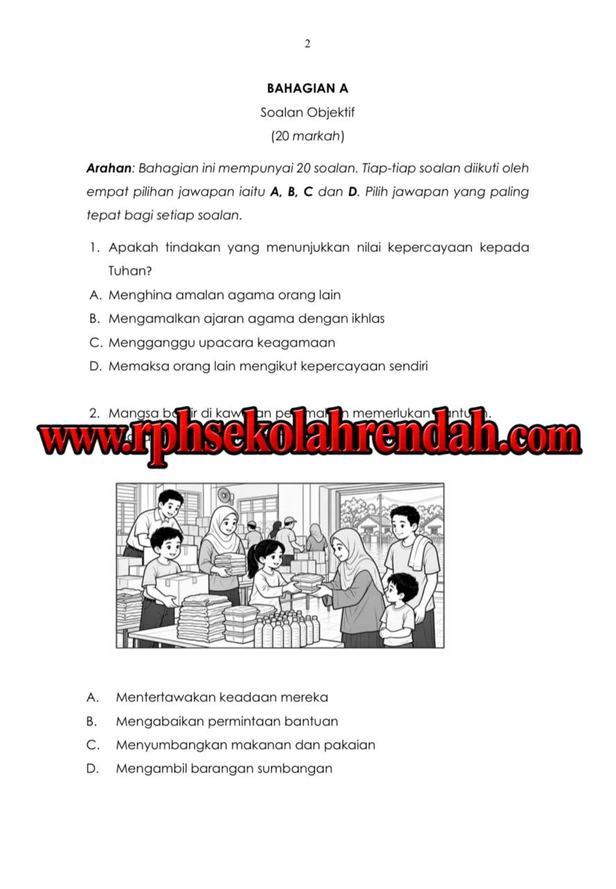UASA - Pendidikan Moral Tahun 5 2026 (Set 1 - Soalan Sahaja) UASA - Pendidikan Moral Tahun 5 2026 (Set 1 - Soalan Sahaja) - Image 3