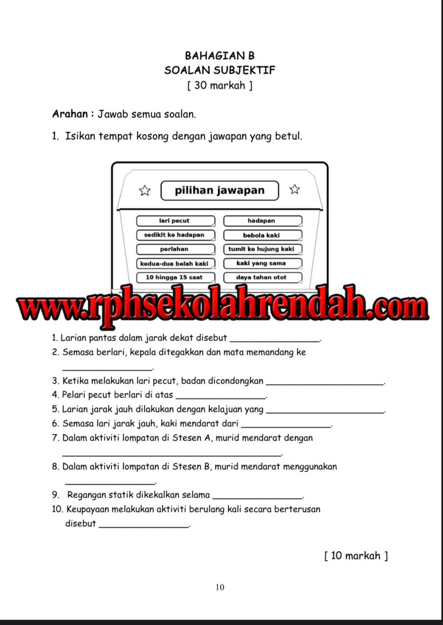 PASA - PJPK Tahun 3 2026 (Set 1 - Soalan + JSU) PASA - PJPK Tahun 3 2026 (Set 1 - Soalan + JSU) - Image 4