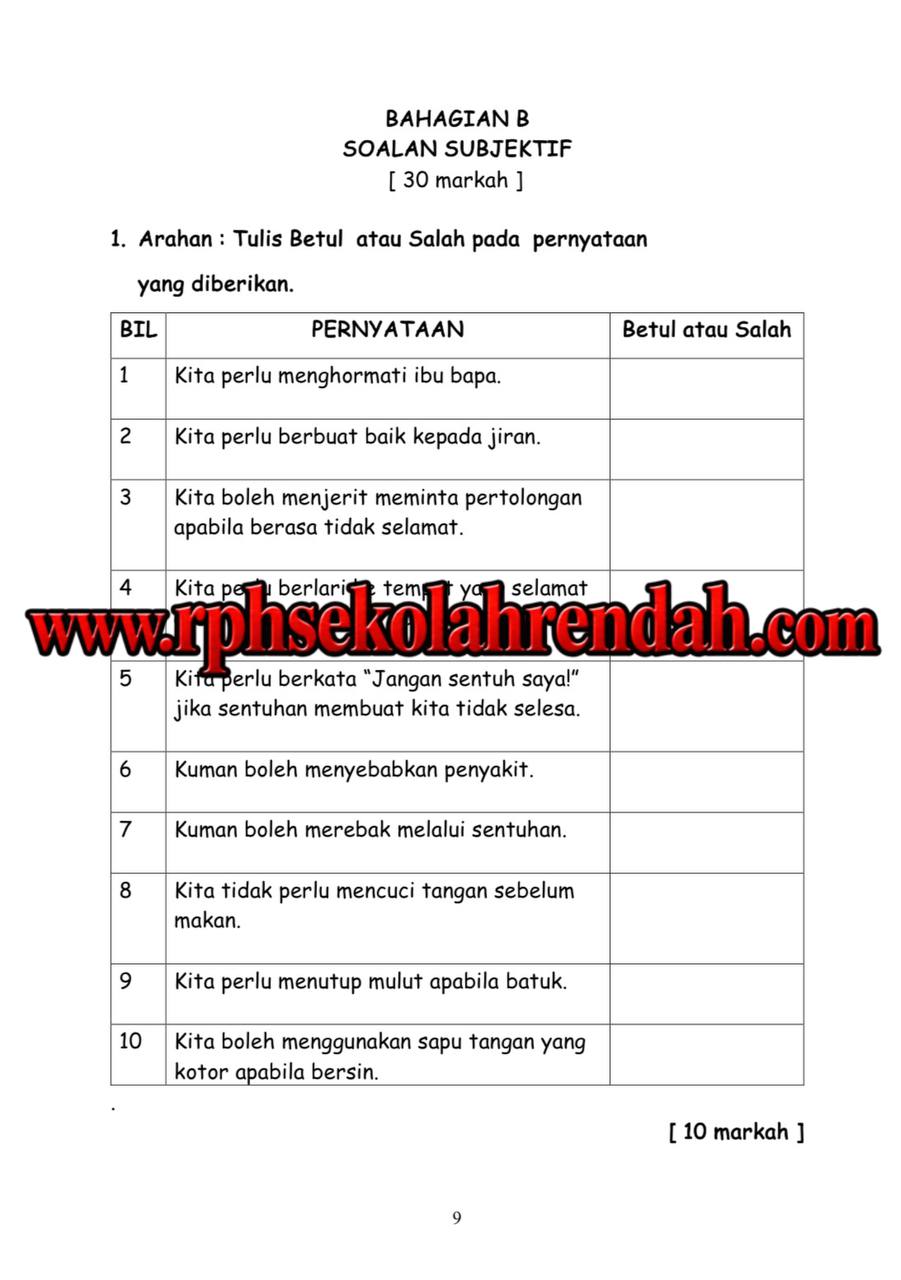 PASA - PJPK Tahun 1 2026 (Set 1 - Soalan Sahaja) PASA - PJPK Tahun 1 2026 (Set 1 - Soalan Sahaja) - Image 4