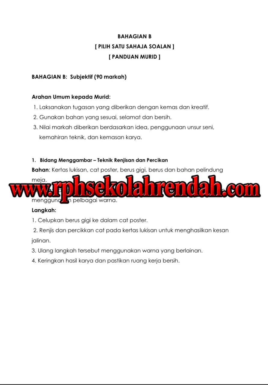 PASA - Pendidikan Seni Visual Tahun 3 2026 (Set 1 - Soalan Sahaja) PASA - Pendidikan Seni Visual Tahun 3 2026 (Set 1 - Soalan Sahaja) - Image 4